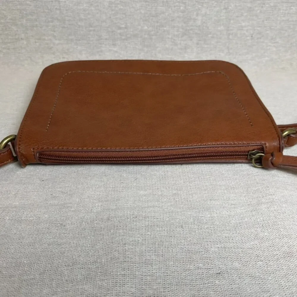 Sonoma | Cognac Brown Vegan Leather Barlow Crossbody Bag